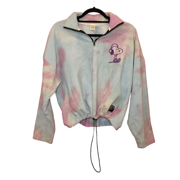 Peanuts Sweaters - Snoopy Sweater, L, Tie Dye